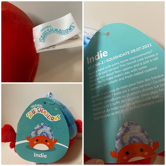 Squishmallows Bundle Lanai Frog Bertwin Bearded Dragon Indie Hermit Crab Elodie - Picture 8 of 9